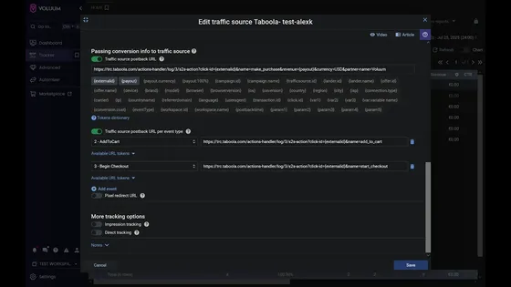 Voluum Traffic Source Example